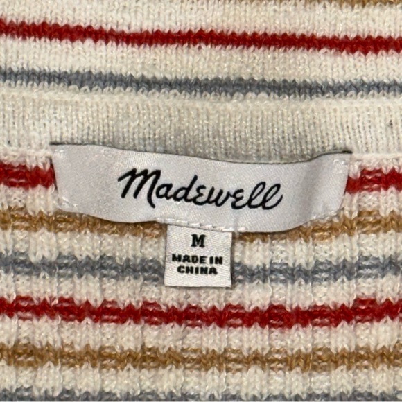 Madewell Barbrook Button-Front Sweater Polo in Stripe - Picture 5 of 9